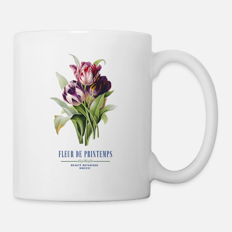 Tulip Bloom Fleurs de Printemps - Mug - white