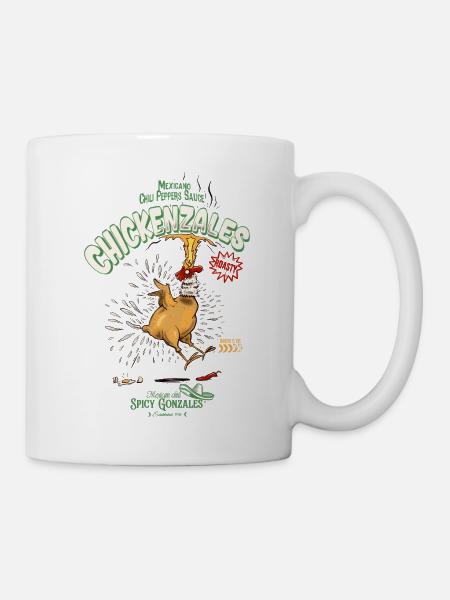 Chickenzales Chili Epic Sauce - Tasse - Weiß