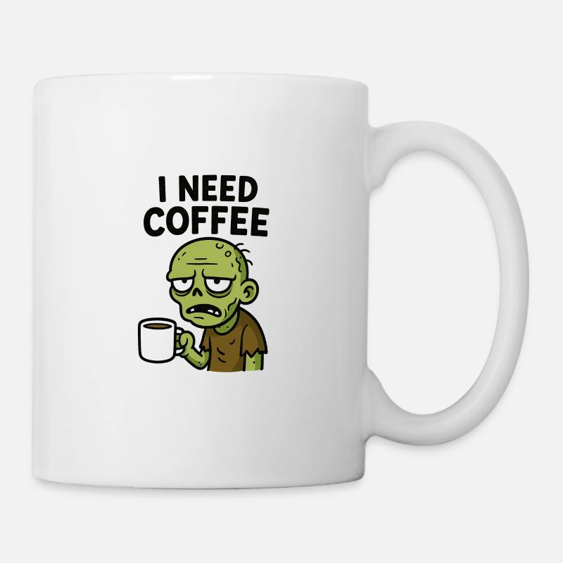Coffee Zombie Motif - Mug - white