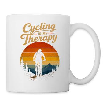 Funny Bike Lover Bicycling Outdoors Cycling - Tasse - Weiß - Rechts