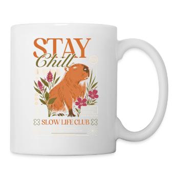 Stay Chill Capybara Motiv - Tasse - Weiß - Rechts