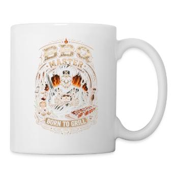 Master BBQ Skeleton Grill - Barbecue humor - Mug - white - Right