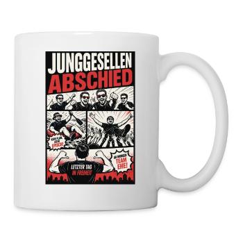 JGA Party Comic Style - Tasse - Weiß - Rechts