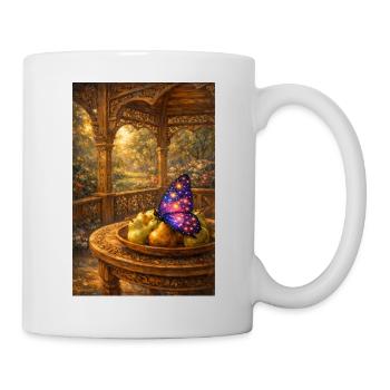 Papillon du Verger Éternel – Monde du Soleil - Mug blanc - blanc - Droite