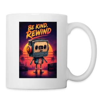 Sois gentil, Robot Coucher de Rembobinage - Mug blanc - blanc - Droite