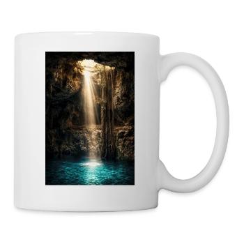 Cave Beams and Azure Pool - Mug - white - Right
