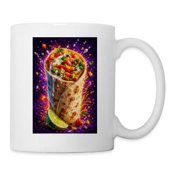 Feurig geladenes Burrito-Fiesta - Tasse - Weiß - Rechts