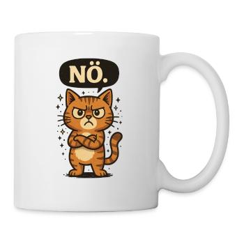 Nö - katze sagt nein - Tasse - Weiß - Rechts