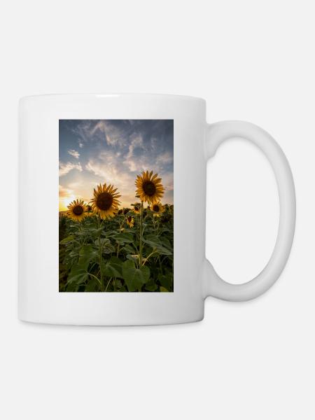 Sunflowers at sunset - Mug - white