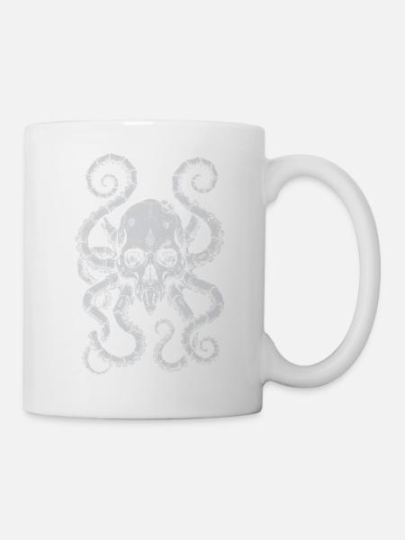 Kraken-Schädelflut - Tasse - Weiß