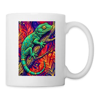 Gecko - Tasse - Weiß - Rechts