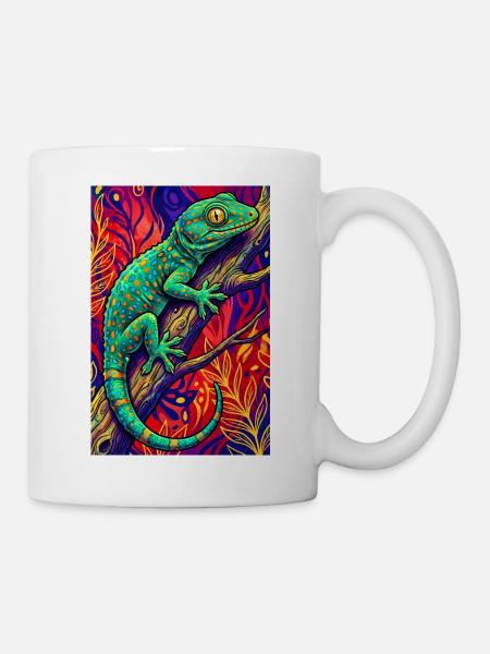 Gecko - Tasse - Weiß