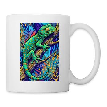 Gecko - Tasse - Weiß - Rechts