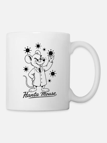 Hanta Mouse Retro Cartoon Design - Mug - white