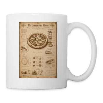 Vintage Pizza Anatomy Poster - Mug - white - Right