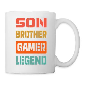 Gamer Legend Brotherhood Typography - Mug - white - Right