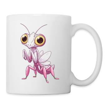 Cute orchid mantis with big eyes - Mug - white - Right