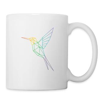 Geometric Rainbow Hummingbird - Mug - white - Right