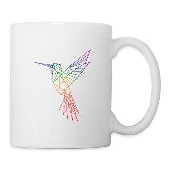 Rainbow Origami Hummingbird - Mug - white - Right
