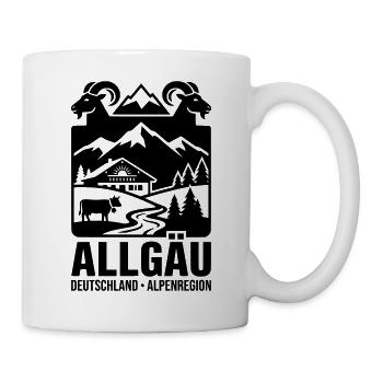 Allgäu Alpenregion Alpen Silhouette - Tasse - Weiß - Rechts