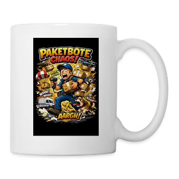 Paketbote Chaos Action - Tasse - Weiß - Rechts