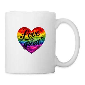 Liebe ist großartig! - Tasse - Weiß - Rechts