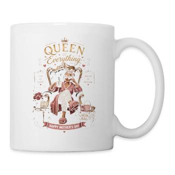 Humor-Königin von allem – Maman Queen – Muttertag - Tasse - Weiß - Rechts