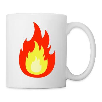 Fire flame - Mug - white - Right