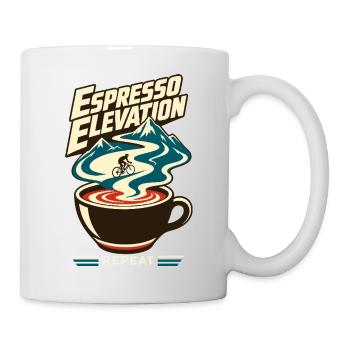 Road Cycling Espresso Elevation Mountain Climb Hum - Tasse - Weiß - Rechts