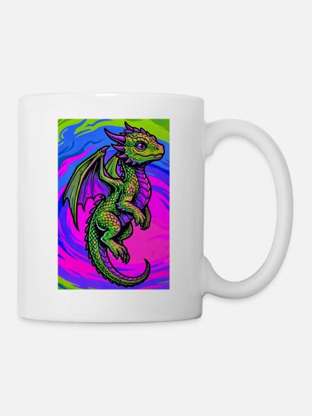 Drache - Tasse - Weiß