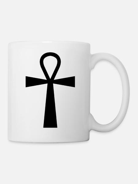Ägyptisches Ankh-Kreuz - Tasse - Weiß