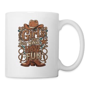 Cowboy Fun Typo Design - Mug - white - Right