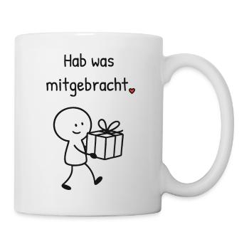 Kleine Geste zwischendurch: Hab was mitgebracht. - Tasse - Weiß - Rechts