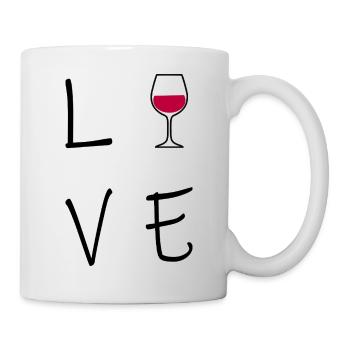 Love Wine Wine Glass Wine Lover Women Gift - Mug - white - Right