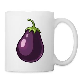 aubergine - Mug blanc - blanc - Droite