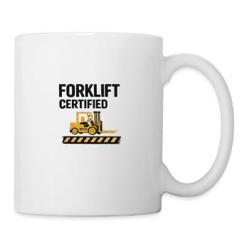 Motif certifié chariot élévateur - Mug blanc - blanc - Droite