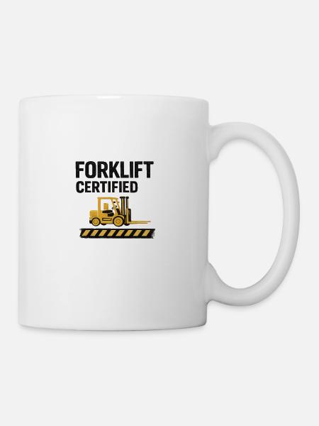 Gabelstapler Zertifiziert Motiv - Tasse - Weiß
