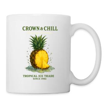 Kronen & Chill: Ananas Tropen-Print - Tasse - Weiß - Rechts