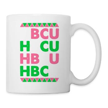 Lettres en majuscule HBCU Pride - Mug blanc - blanc - Droite