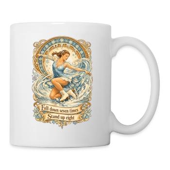 Figure Skating Art Nouveau Shirt: Stand Up - Mug - white - Right
