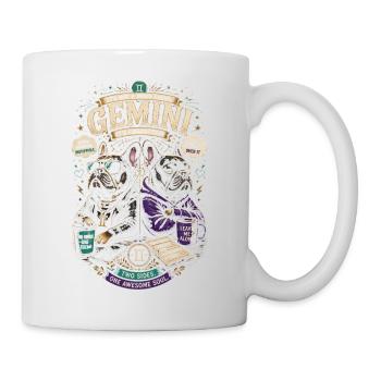 Zwillinge im Hoodie – Zwilinge-Astrologie - Tasse - Weiß - Rechts