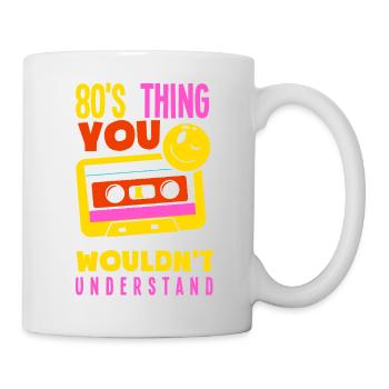 Retro Back to the 80s Vintage Design - Mug - white - Right