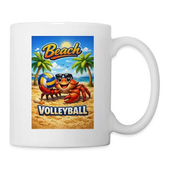 Beach Crab Volleyball Summer Design - Mug - white - Right