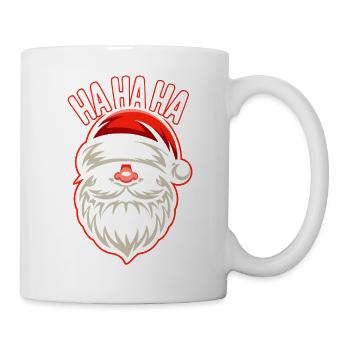 Santa Laugh HAHA Design - Mug - white - Right