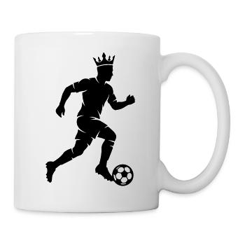 Soccer Player Silhouette Crown - Mug - white - Right