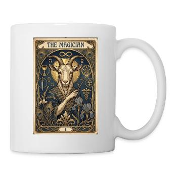 La chèvre, le magicien - Mug blanc - blanc - Droite