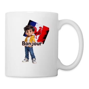 Bonjour Garçon Coq Français - Mug blanc - blanc - Droite
