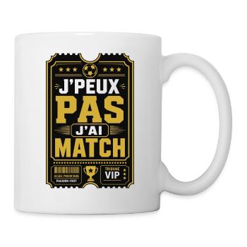 J'Peux Pas J'Ai Match VIP Foot Coupe Du Monde - Mug blanc - blanc - Droite