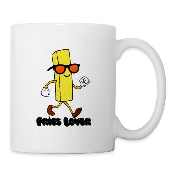 Amoureux des frites - Mug blanc - blanc - Droite
