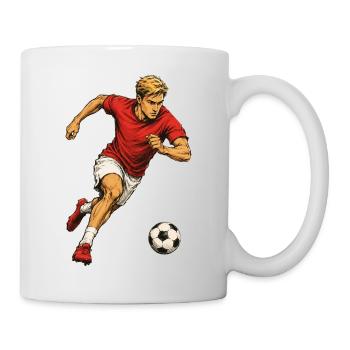 Footballer sprints - Mug - white - Right